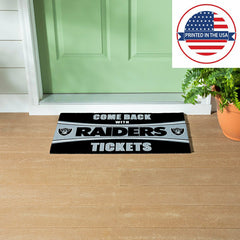 28" x 16" PVC Trapper Mat, Come Back with Tickets, Las Vegas Raiders - NFL