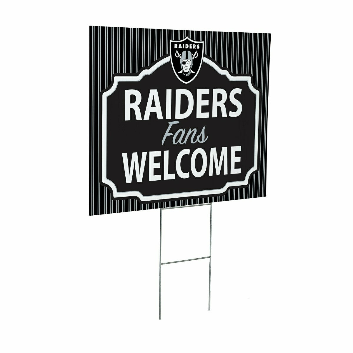 Las Vegas Raiders Coroplast Yard Sign, "Fans Welcome" - NFL Home
