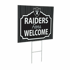 Las Vegas Raiders Coroplast Yard Sign, "Fans Welcome" - NFL Home