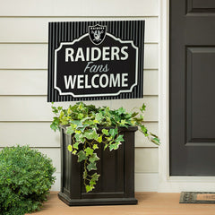 Las Vegas Raiders Coroplast Yard Sign, "Fans Welcome" - NFL Home