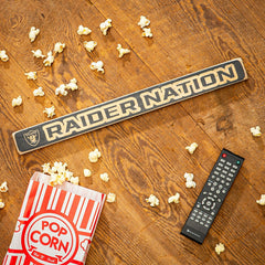 Las Vegas Raiders Engraved Wood Sign, 1.5" x 18" - NFL Home