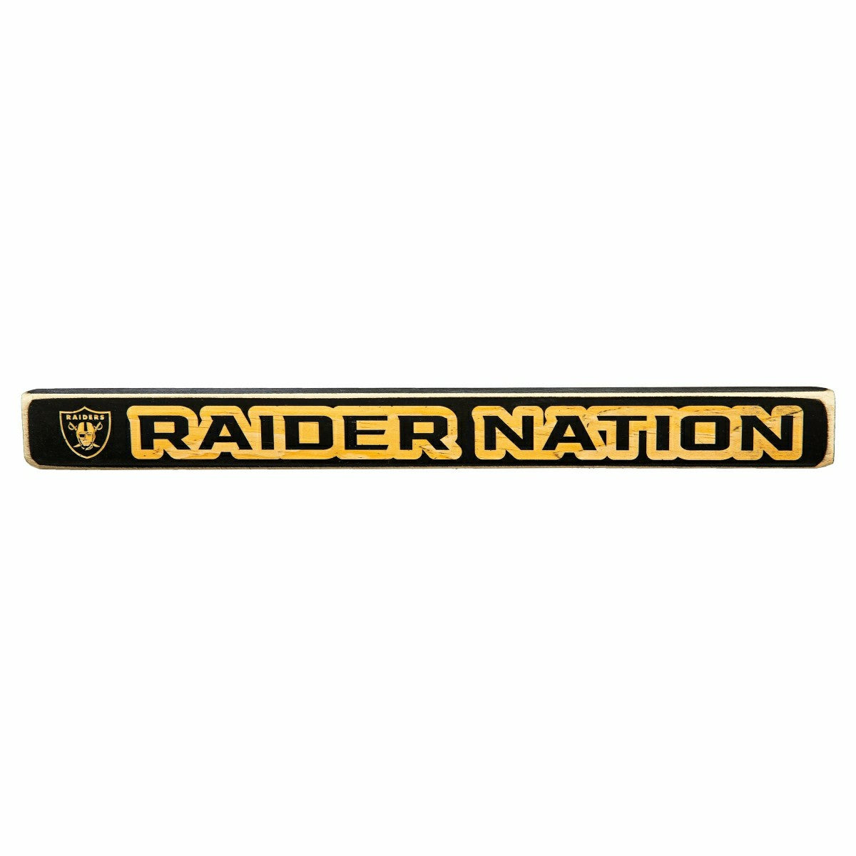 Las Vegas Raiders Engraved Wood Sign, 1.5" x 18" - NFL Home