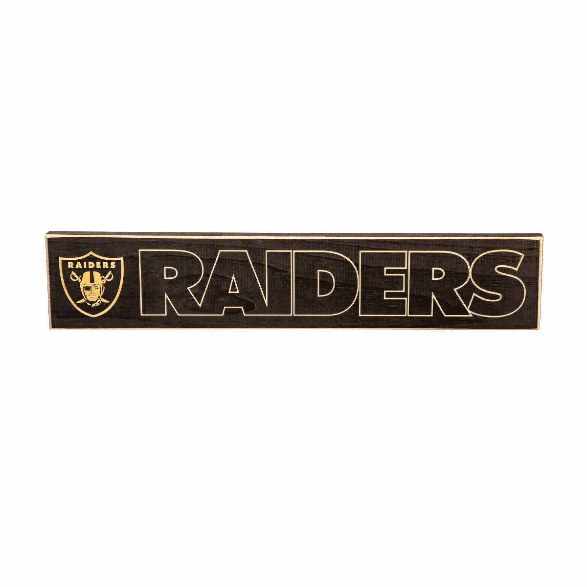 Las Vegas Raiders Engraved Wood Sign, 3.5" x 18" - NFL Home
