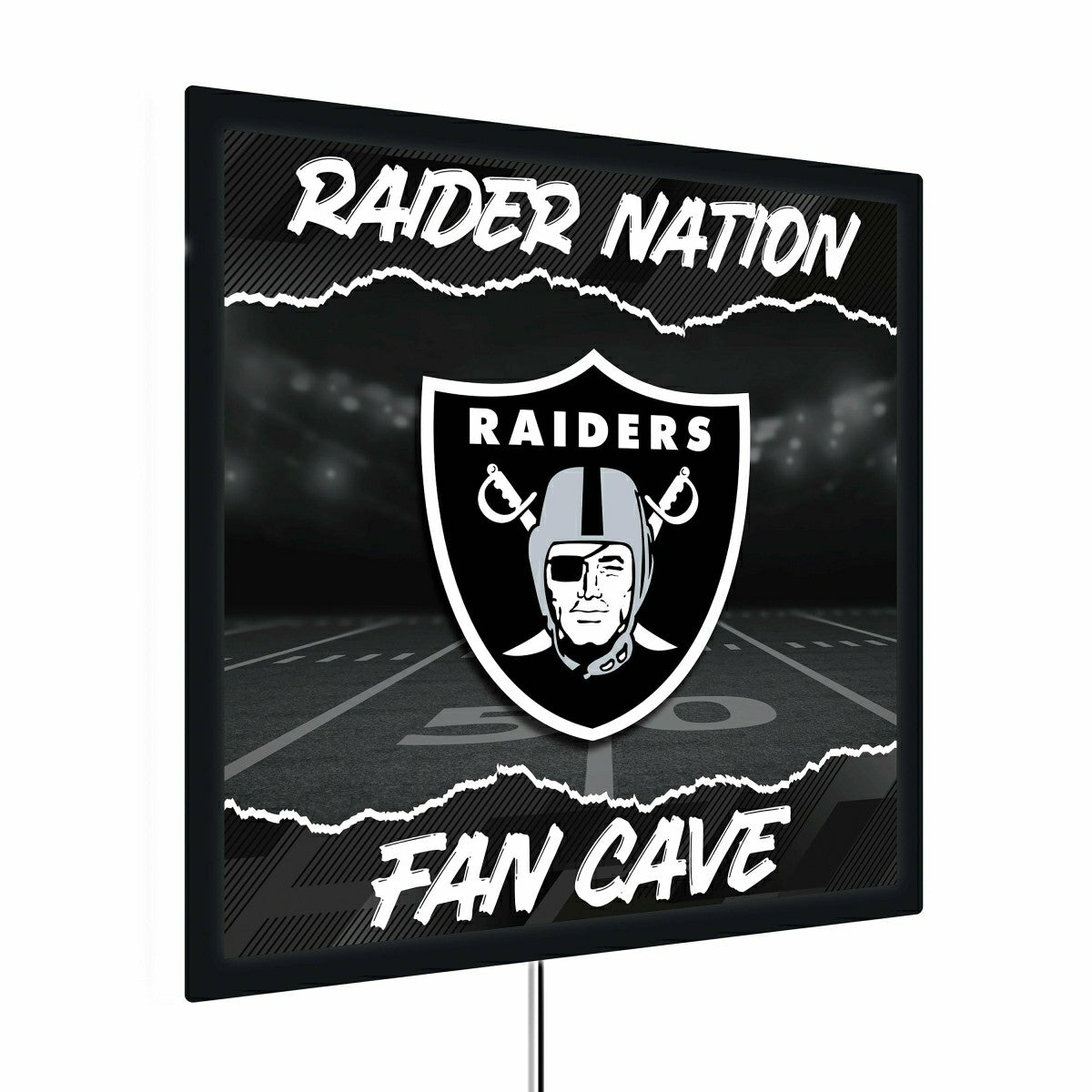 Las Vegas Raiders 23"H x 23"L LED Wall Decor, Edgelite, Square - NFL Home