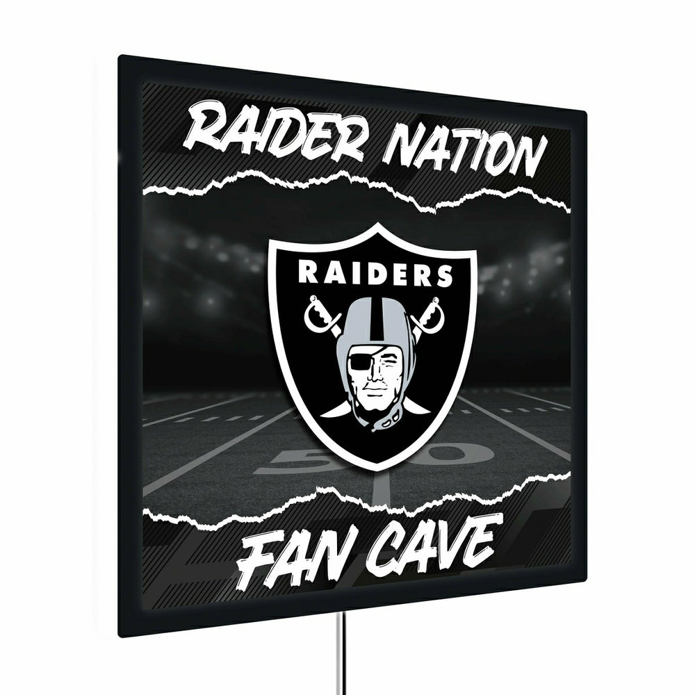 Las Vegas Raiders 23"H x 23"L LED Wall Decor, Edgelite, Square - NFL Home
