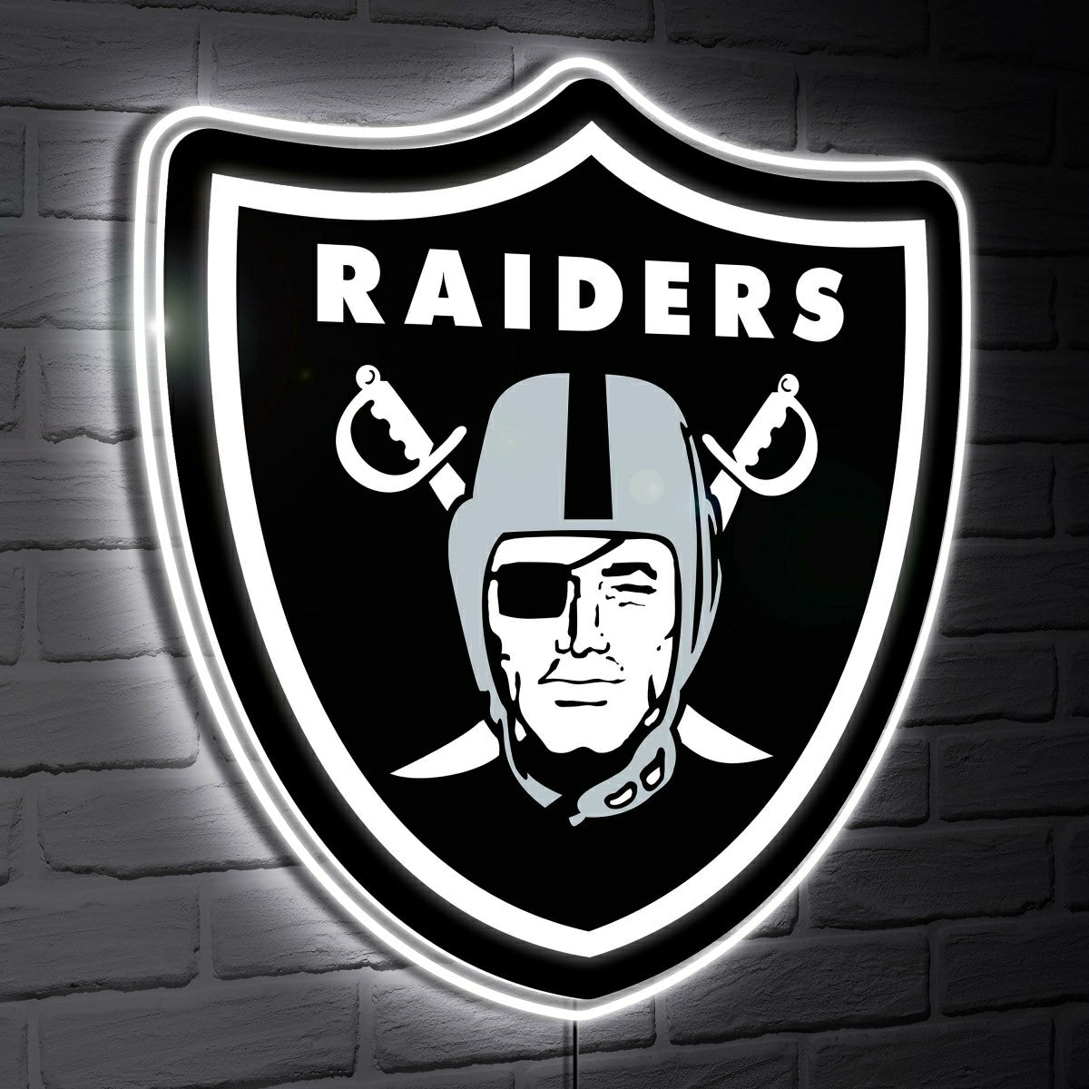 Las Vegas Raiders LED Wall Decor, Glazelite, Logo - NFL Home
