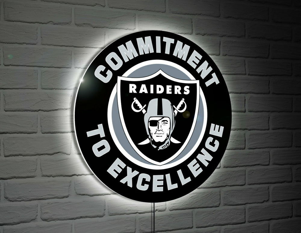 Las Vegas Raiders Commitment To Excellence NFL Football Large Round Ed - NFL