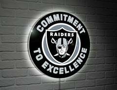 Las Vegas Raiders Commitment To Excellence NFL Football Large Round Ed - NFL