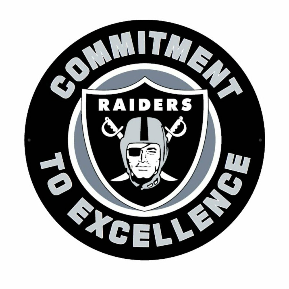 Las Vegas Raiders Commitment To Excellence NFL Football Large Round Ed - NFL