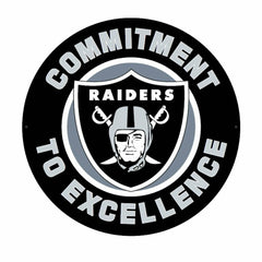 Las Vegas Raiders Commitment To Excellence NFL Football Large Round Ed - NFL