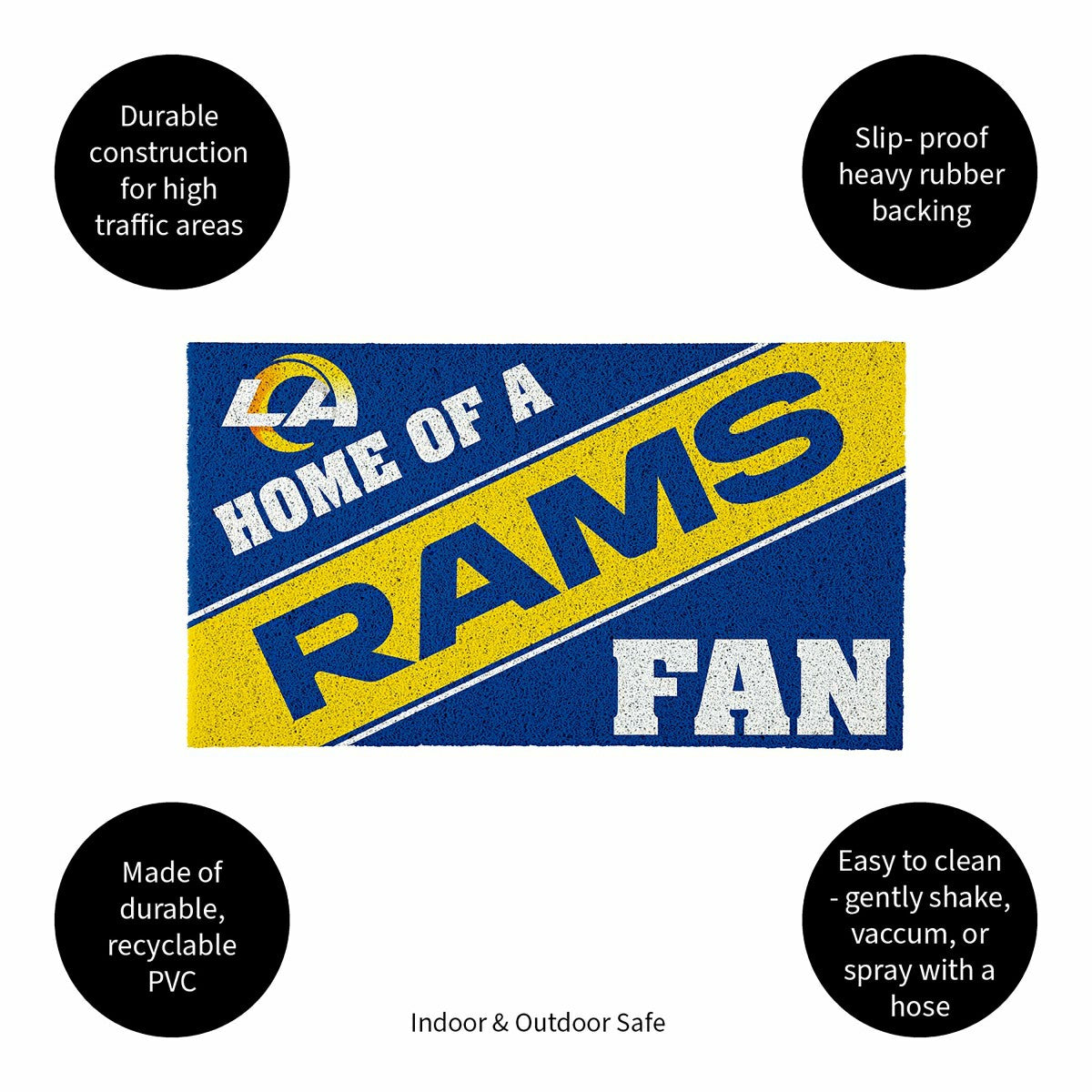 Los Angeles Rams, PVC Mat COLOR, Home of a Fan - NFL