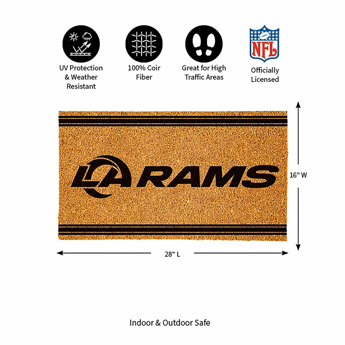 Los Angeles Rams, Coir Mat 1C - NFL