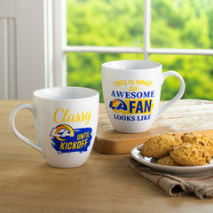 Los Angeles Rams, Ceramic Cup O'Java 17oz Gift Set - NFL Home