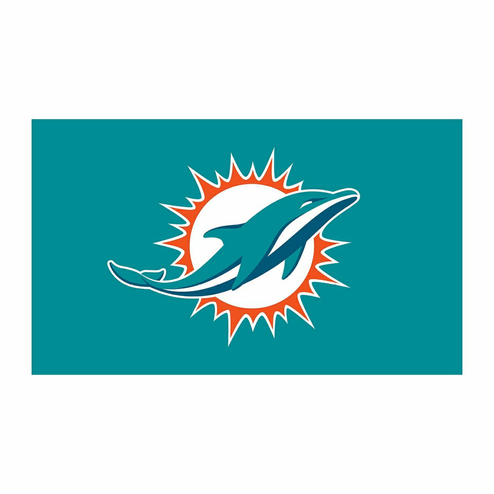 Full Color PVC Mat, 16" x 28", Miami Dolphins - NFL