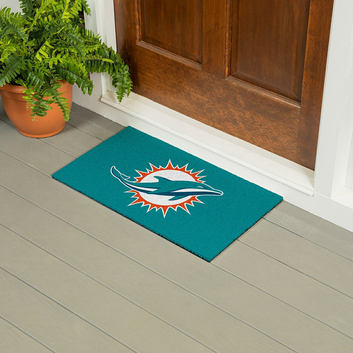 Full Color PVC Mat, 16" x 28", Miami Dolphins - NFL