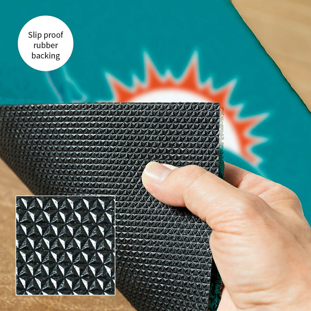 Full Color PVC Mat, 16" x 28", Miami Dolphins - NFL