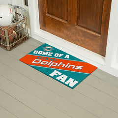 Miami Dolphins, PVC Mat COLOR, Home of a Fan - NFL