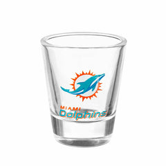 Miami Dolphins 4-Piece Ceramic and Glass 2oz. Shot Glass Set - NFL Home