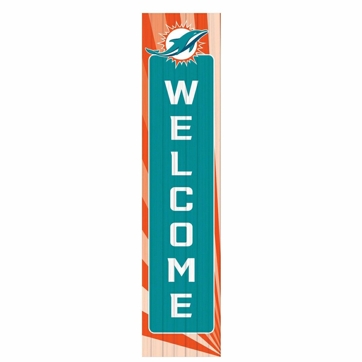 Miami Dolphins Summer Seasonal Single Sided Large Leaner, 46" - NFL Home