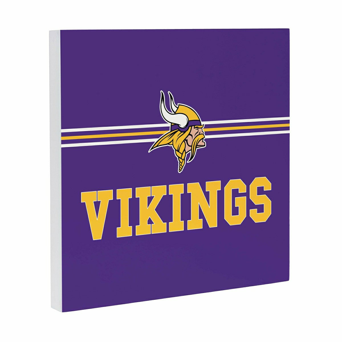 Minnesota Vikings Wood Wall Sign, 12x12 - NFL Home