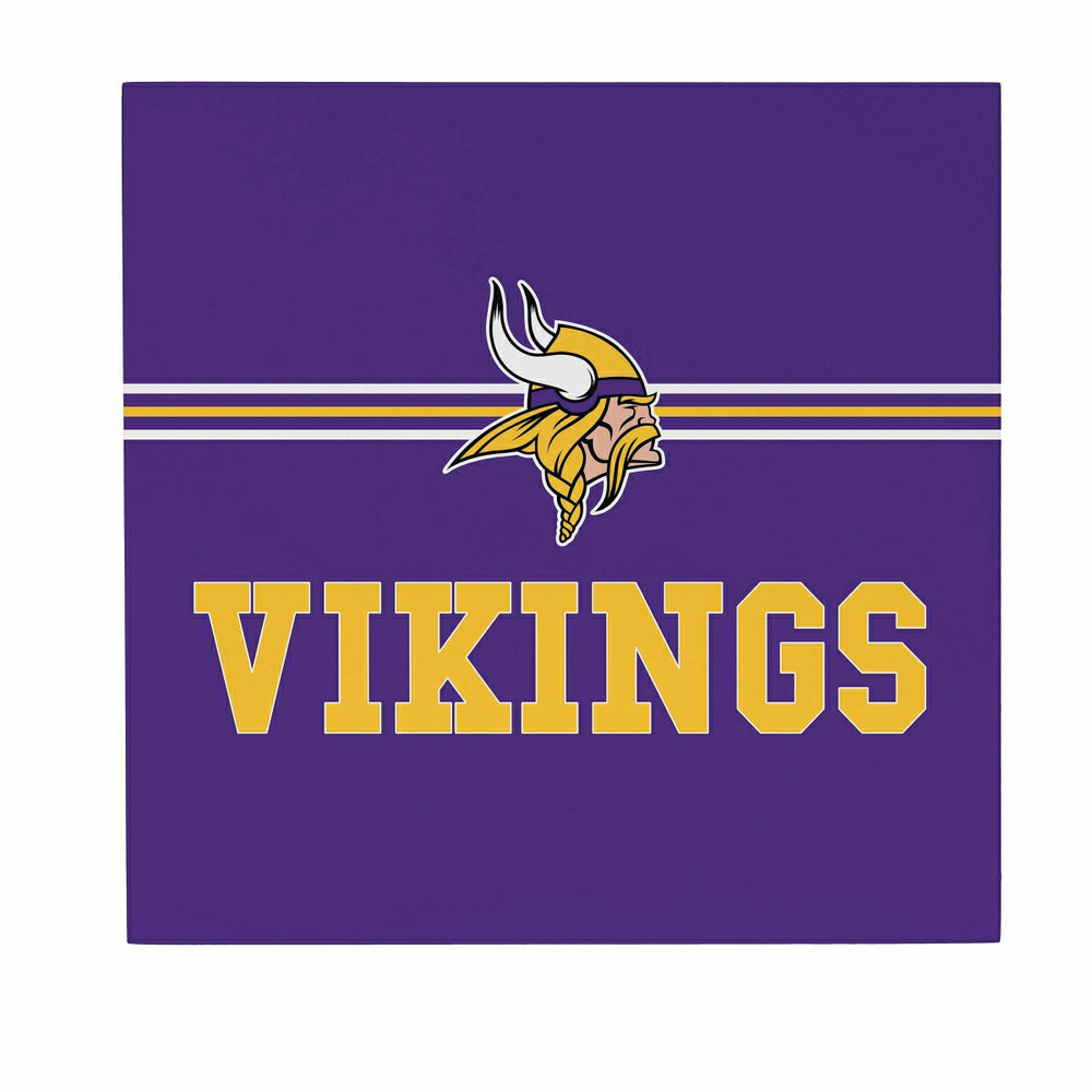 Minnesota Vikings Wood Wall Sign, 12x12 - NFL Home