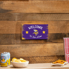 Minnesota Vikings Wood Wall Sign, 6x11 - NFL Home