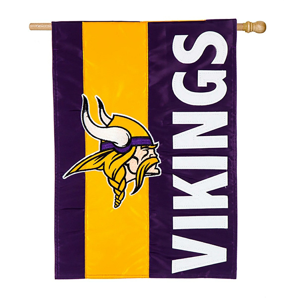 Double-Sided Embellished NFL Team Pride Applique House Flag, Minnesota - NFL