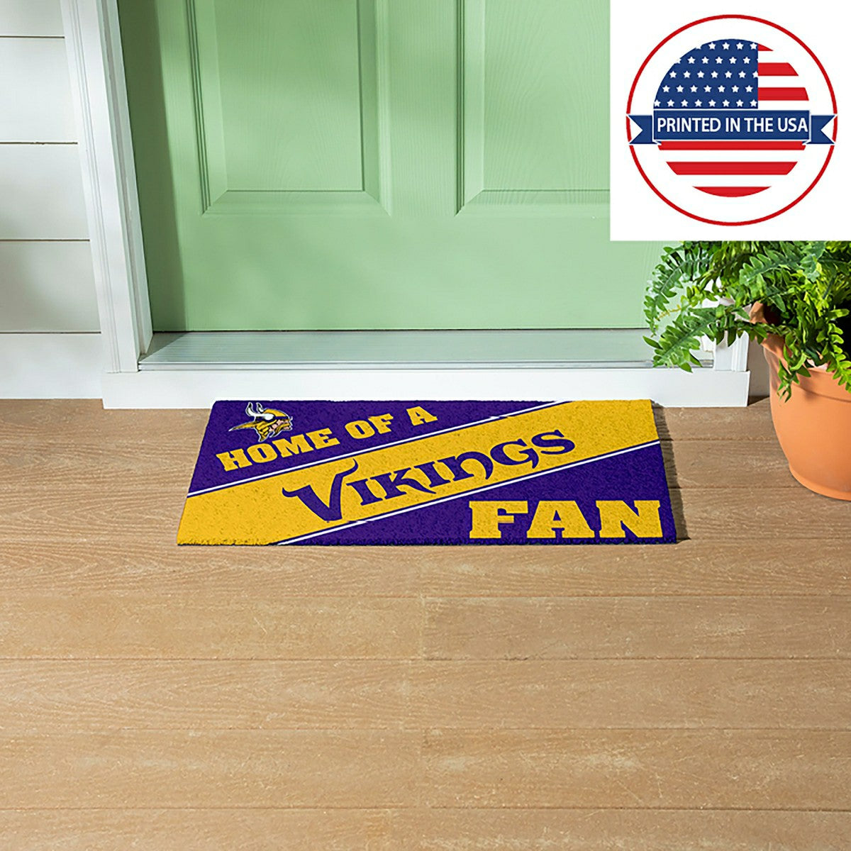 Minnesota Vikings, PVC Mat COLOR, Home of a Fan - NFL