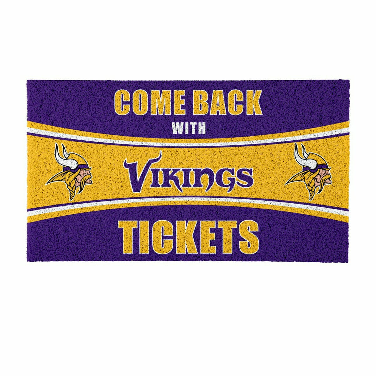 28" x 16" PVC Trapper Mat, Come Back with Tickets, Minnesota Vikings - NFL
