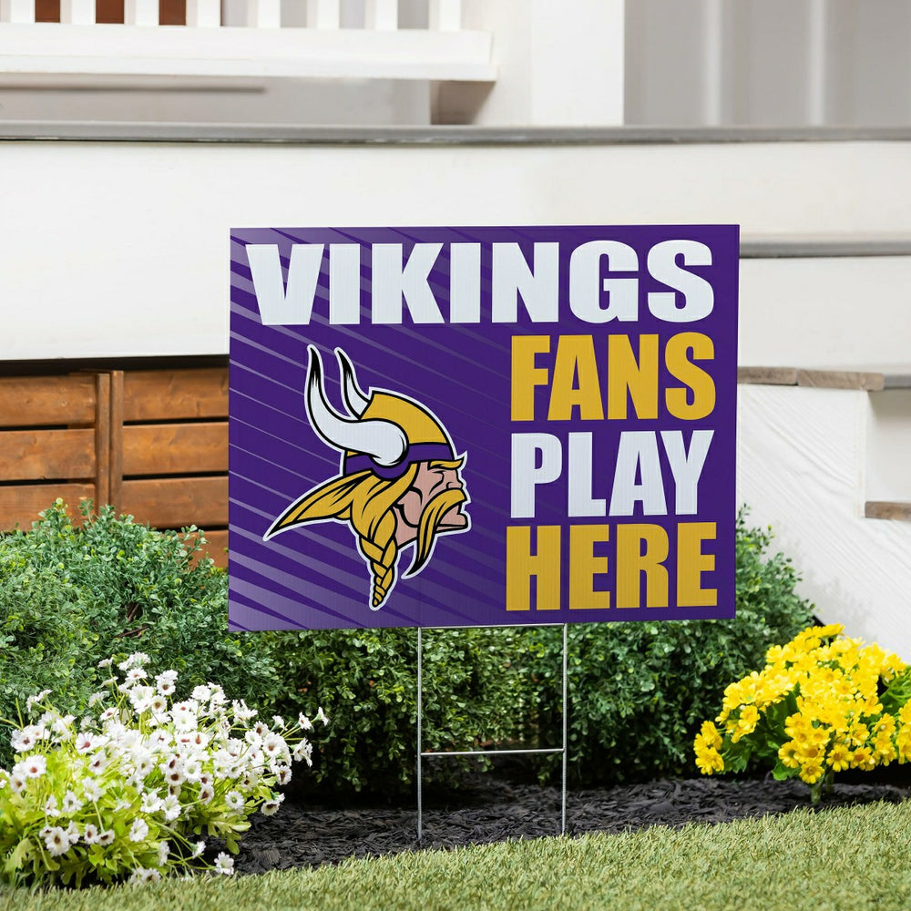 Minnesota Vikings Coroplast Yard Sign "Fans Play Here" - NFL Home