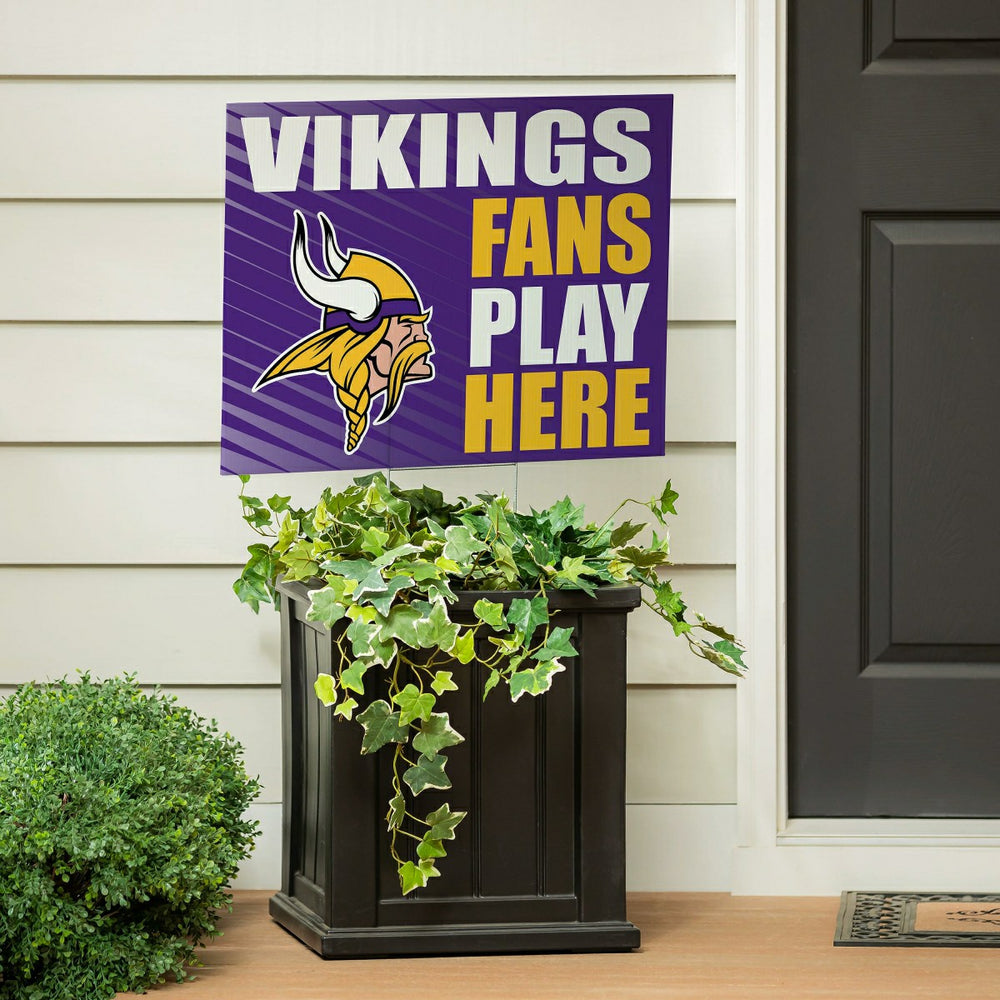 Minnesota Vikings Coroplast Yard Sign "Fans Play Here" - NFL Home