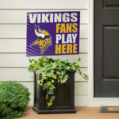 Minnesota Vikings Coroplast Yard Sign "Fans Play Here" - NFL Home