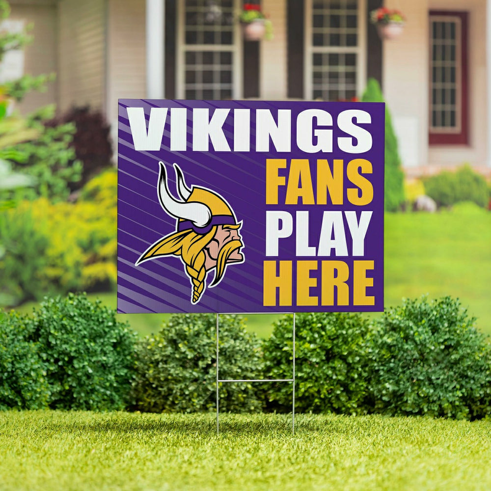 Minnesota Vikings Coroplast Yard Sign "Fans Play Here" - NFL Home