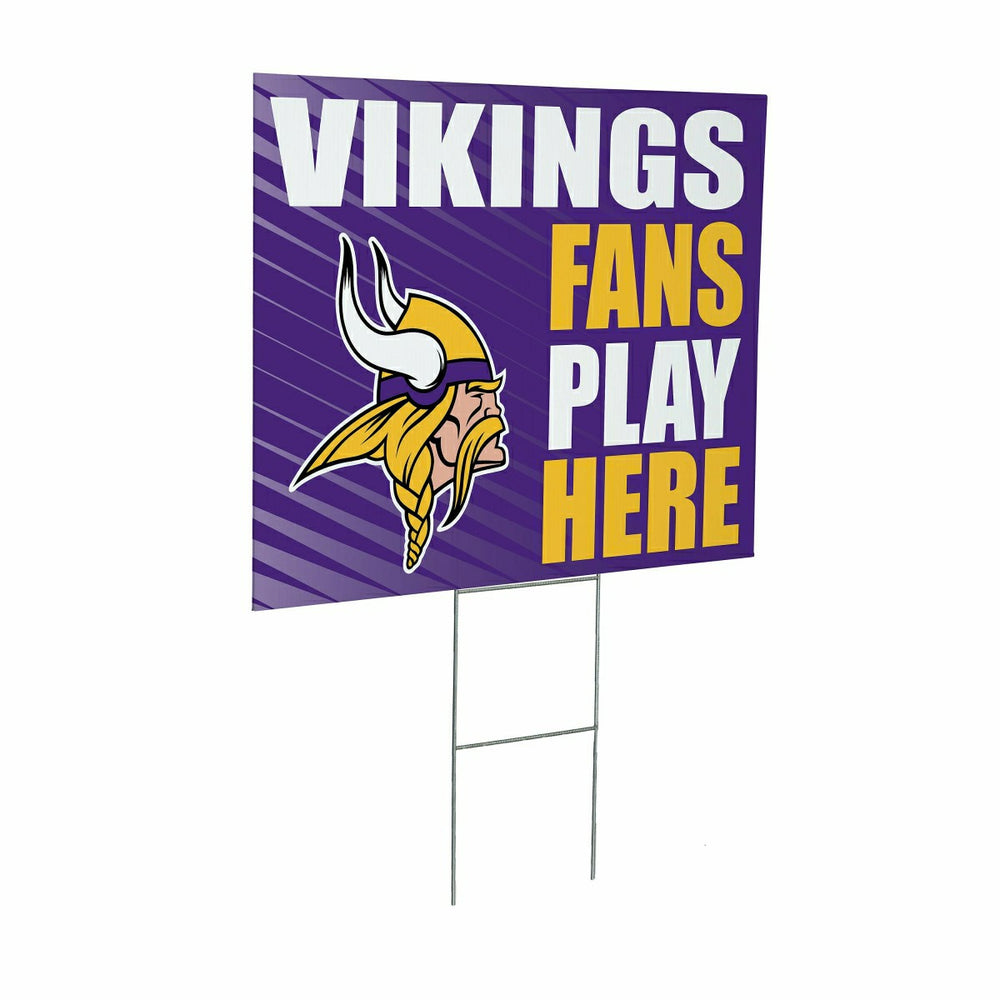 Minnesota Vikings Coroplast Yard Sign "Fans Play Here" - NFL Home