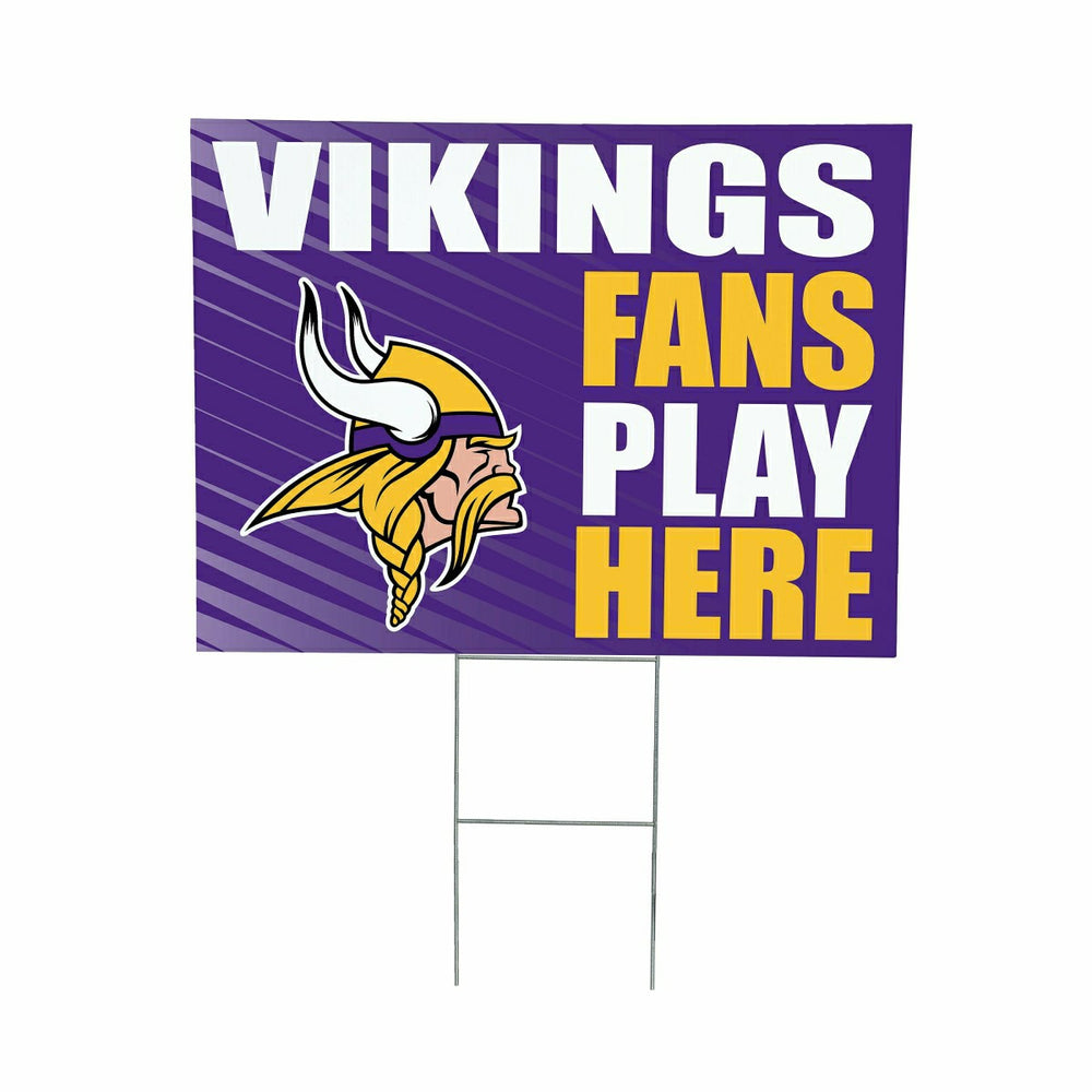 Minnesota Vikings Coroplast Yard Sign "Fans Play Here" - NFL Home