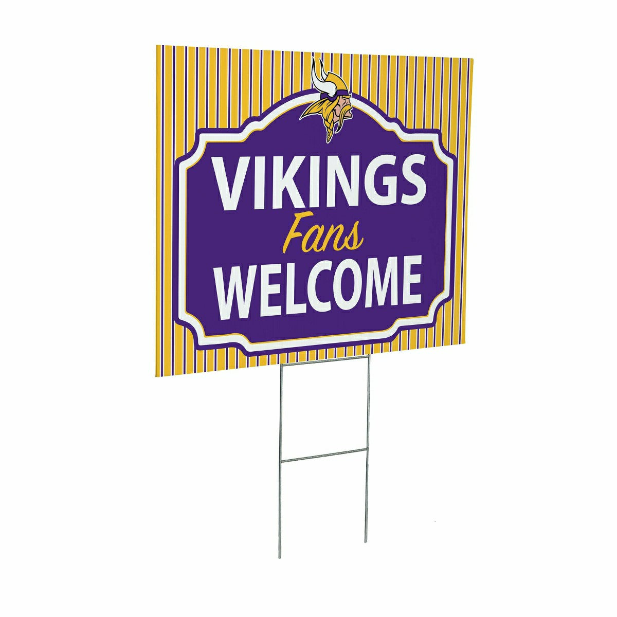 Minnesota Vikings Coroplast Yard Sign, "Fans Welcome" - NFL Home