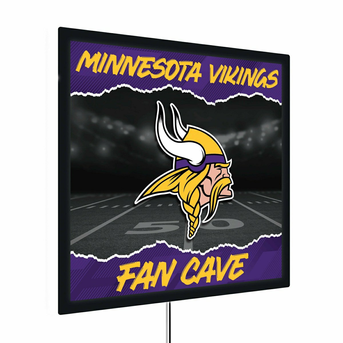 Minnesota Vikings 23"H x 23"L LED Wall Decor, Edgelite, Square - NFL Home