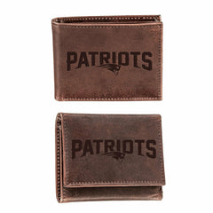 New England Patriots, Bi-Fold and Tri-Fold Wallet Gift Set, Brown - NFL Home