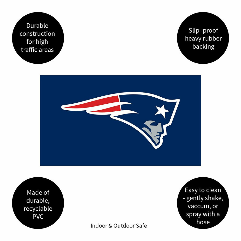 Full Color PVC Mat, 16" x 28", New England Patriots - NFL