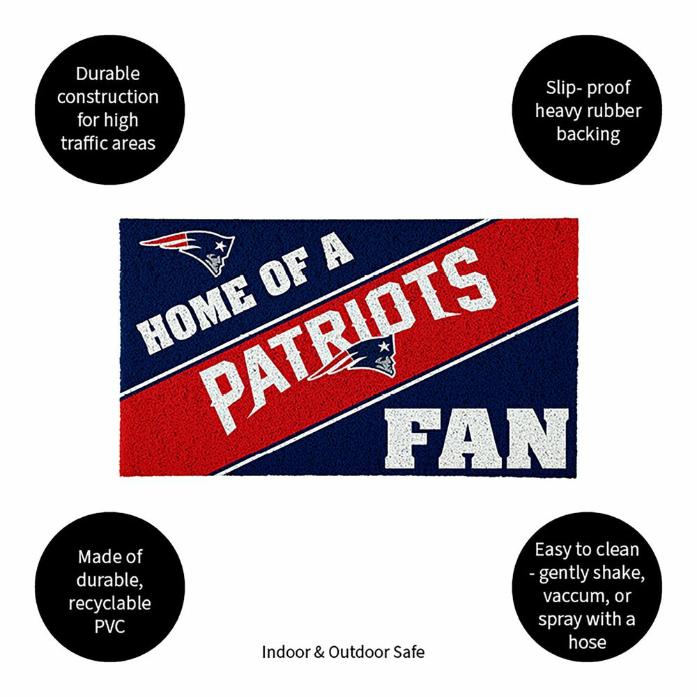 New England Patriots, PVC Mat COLOR, Home of a Fan - NFL
