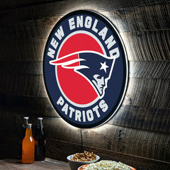 LED Wall Decor, Round, New England Patriots - NFL Home