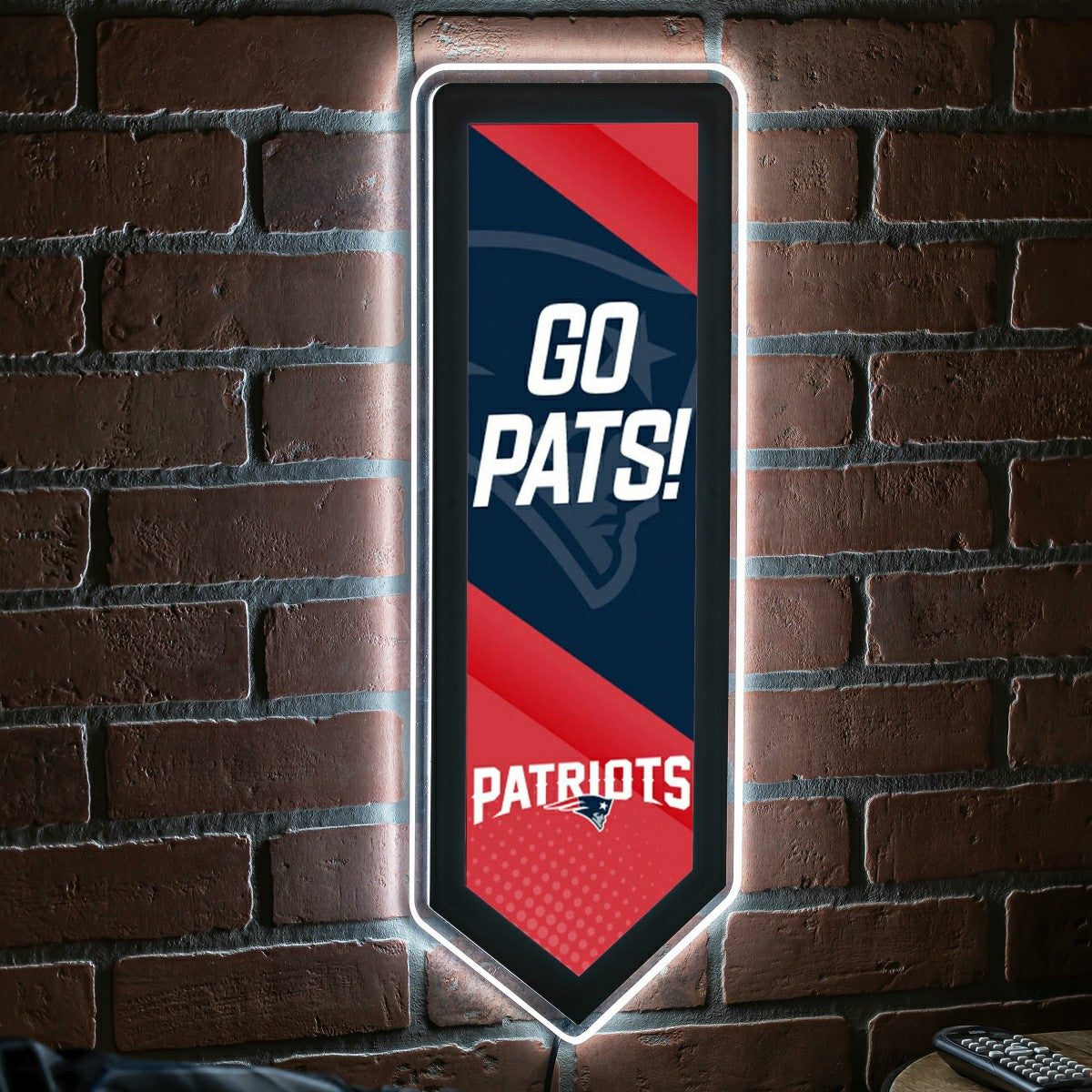 LED Wall Decor, Pennant, New England Patriots - NFL Home