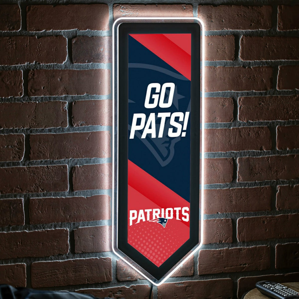LED Wall Decor, Pennant, New England Patriots - NFL Home
