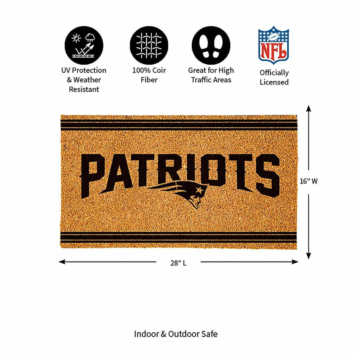 New England Patriots, Coir Mat 1C - NFL