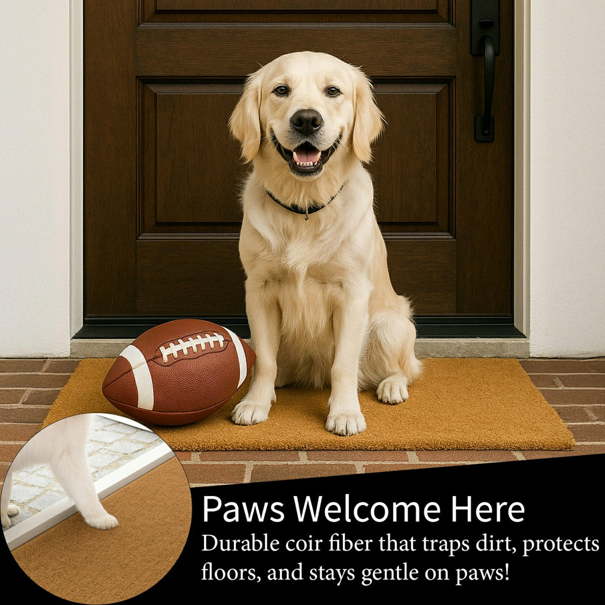 Coir Mat, 16"x28", New England Patriots - NFL