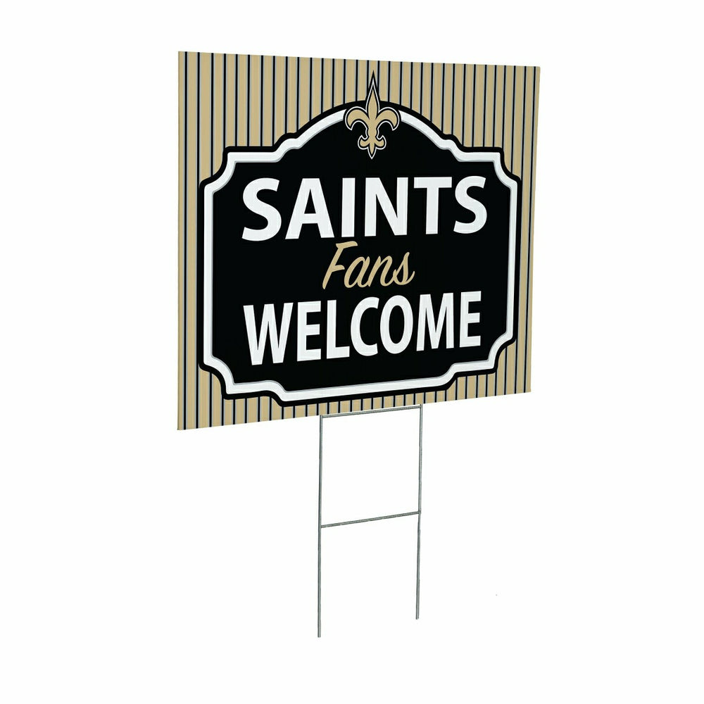 New Orleans Saints Coroplast Yard Sign, "Fans Welcome" - NFL Home