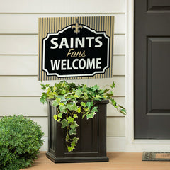 New Orleans Saints Coroplast Yard Sign, "Fans Welcome" - NFL Home