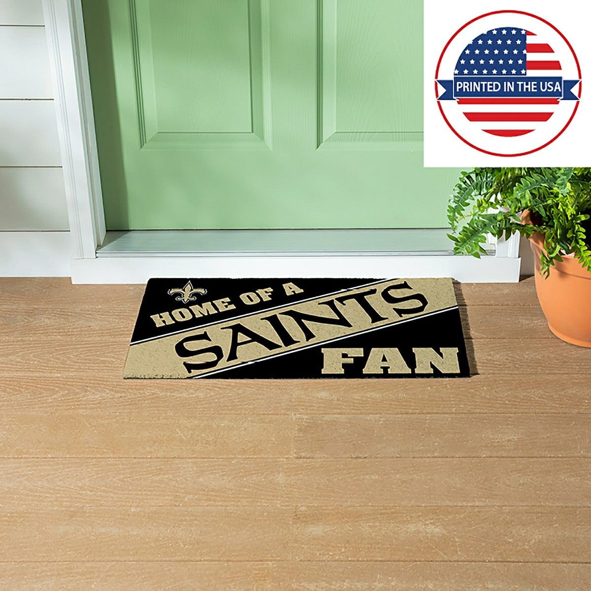 New Orleans Saints, PVC Mat COLOR, Home of a Fan - NFL
