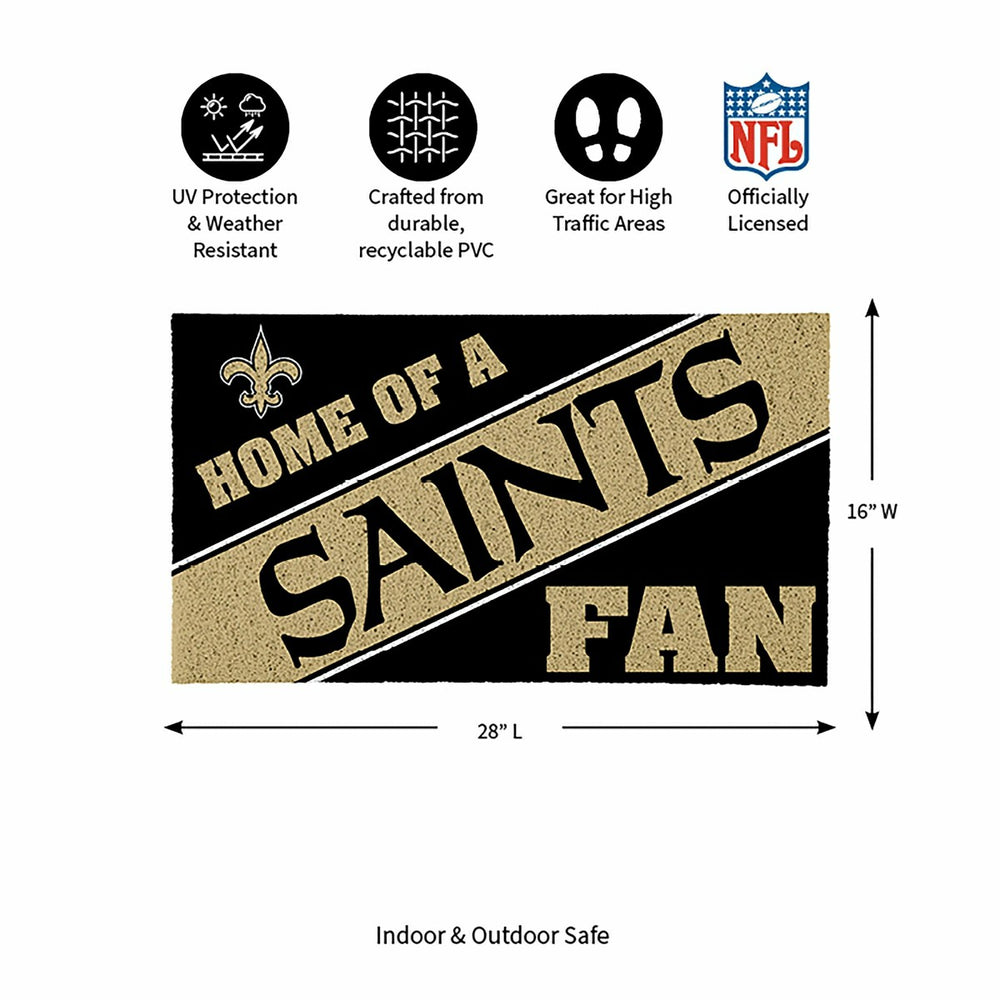 New Orleans Saints, PVC Mat COLOR, Home of a Fan - NFL