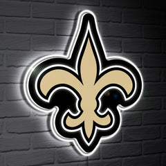 New Orleans Saints LED Wall Decor, Glazelite, Logo - NFL Home
